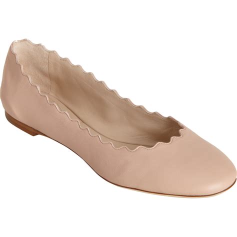 chloe ballerinas|chloe scalloped flats.